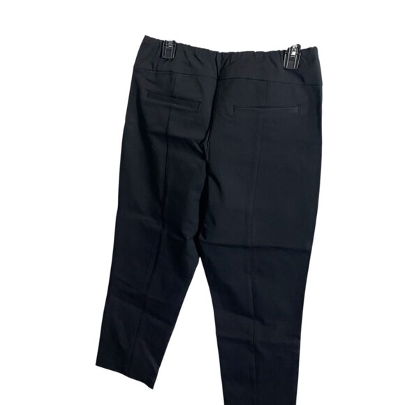 Isaac Mizrahi Live Womens Black Straight-Leg Pull-On Pants 12P - Picture 4 of 4